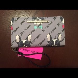 Betsey Johnson Boston Terrier Wristlet